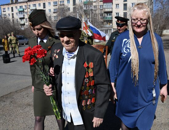 Поздравления ветерана П. М.Радыгина с днем Победы