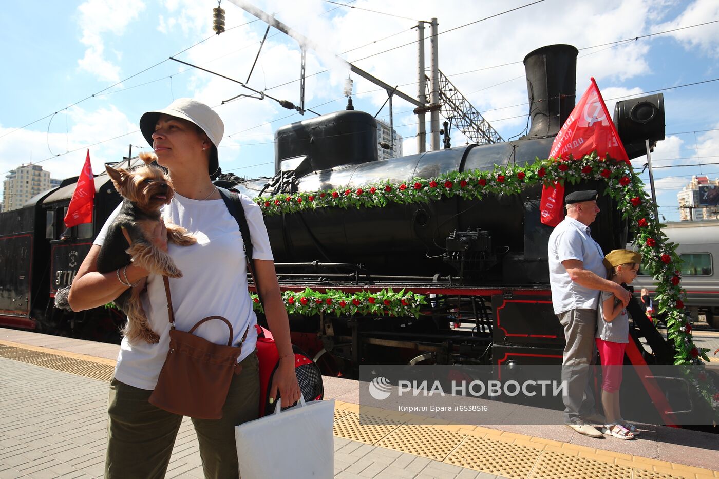 Ретропоезд "Воинский эшелон" прибыл в Волгоград