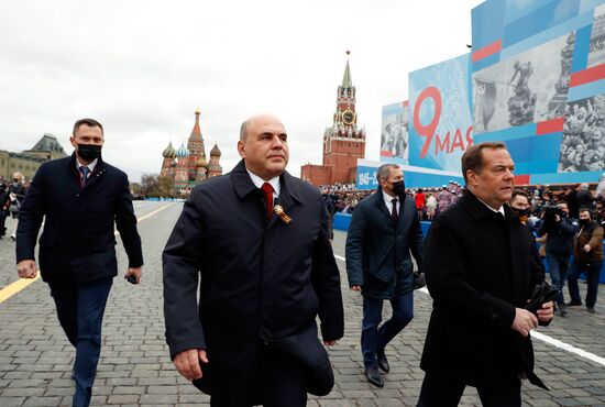 Президент РФ В. Путин на военном параде в честь 76-й годовщины Победы в ВОВ