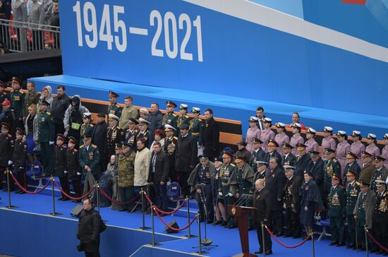 Президент РФ В. Путин на военном параде в честь 76-й годовщины Победы в ВОВ