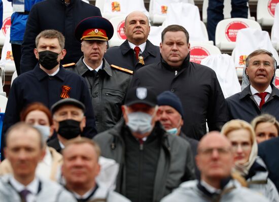 Президент РФ В. Путин на военном параде в честь 76-й годовщины Победы в ВОВ