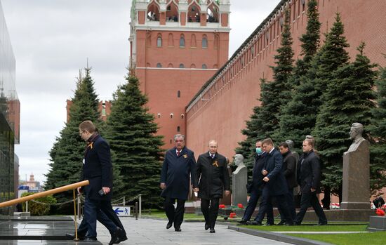 Президент РФ В. Путин на военном параде в честь 76-й годовщины Победы в ВОВ