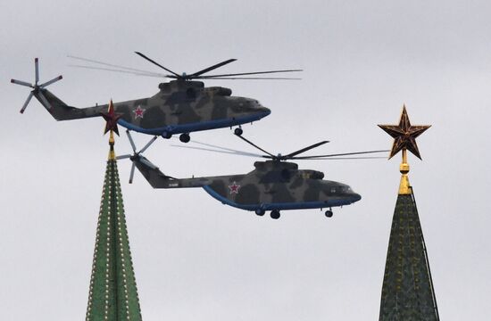 Воздушная часть парада в честь 76-й годовщины Победы