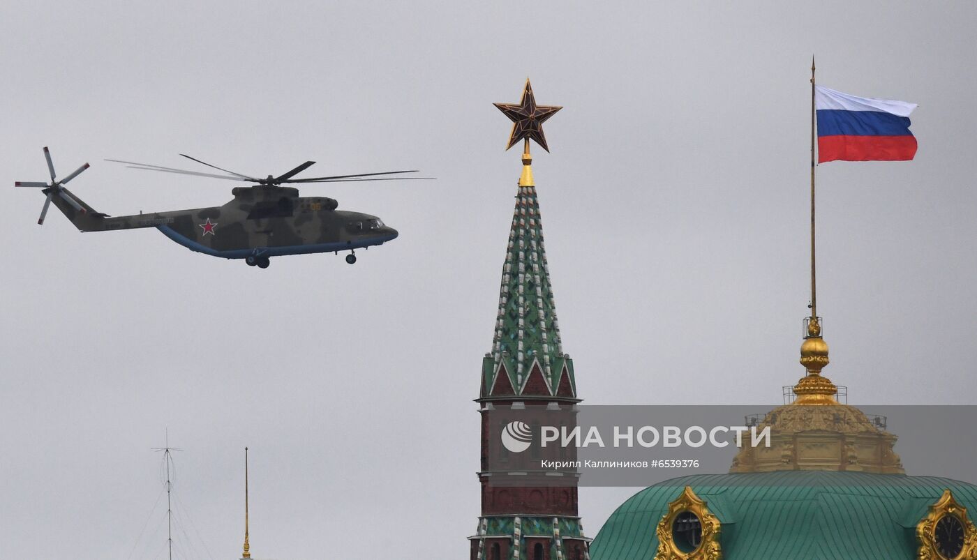 Воздушная часть парада в честь 76-й годовщины Победы