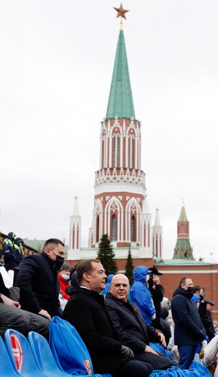 Президент РФ В. Путин на военном параде в честь 76-й годовщины Победы в ВОВ