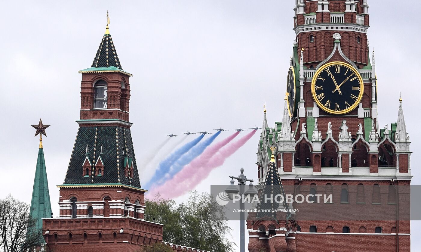 Воздушная часть парада в честь 76-й годовщины Победы