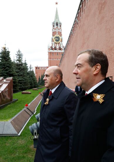 Президент РФ В. Путин на военном параде в честь 76-й годовщины Победы в ВОВ