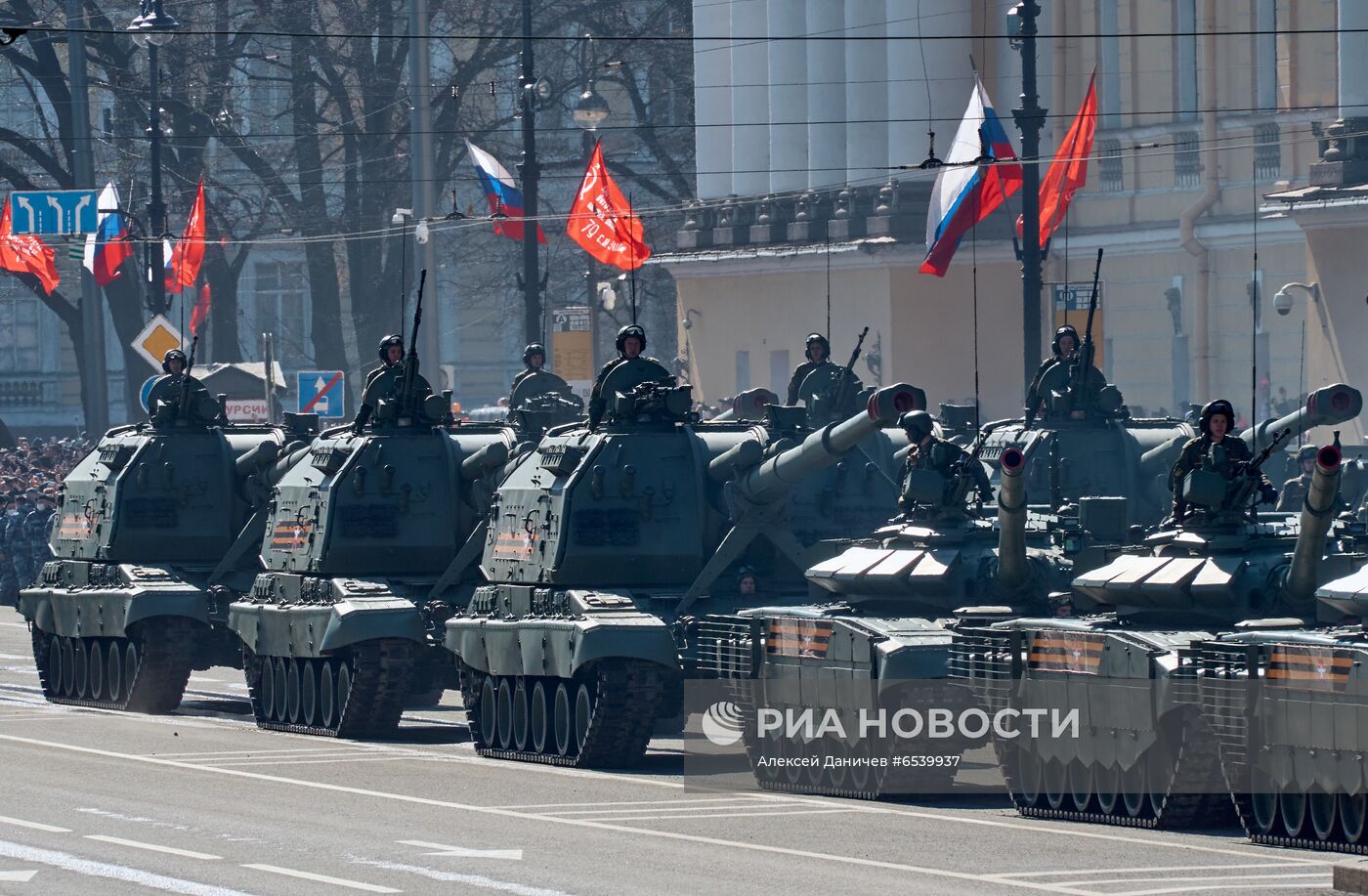 Военный парад в городах России, посвящённый 76-й годовщине Победы