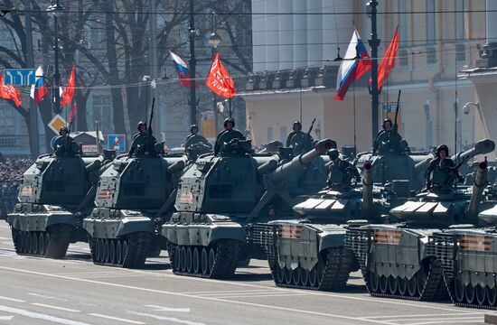 Военный парад в городах России, посвящённый 76-й годовщине Победы