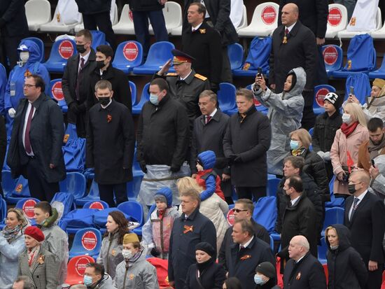 Президент РФ В. Путин на военном параде в честь 76-й годовщины Победы в ВОВ