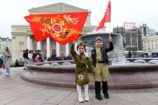 Празднование Дня Победы в Москве 