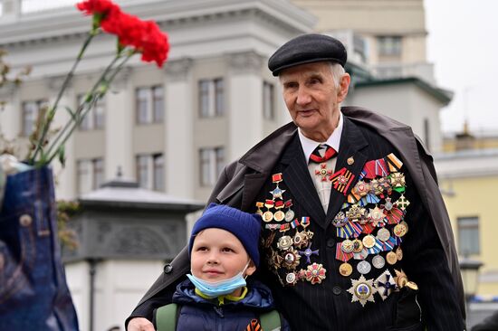Празднование Дня Победы в Москве 