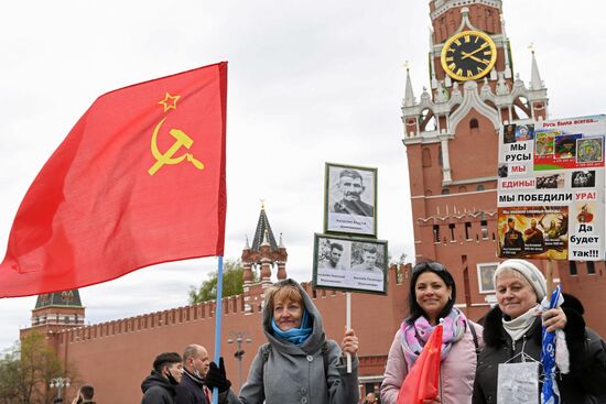 Празднование Дня Победы в Москве 
