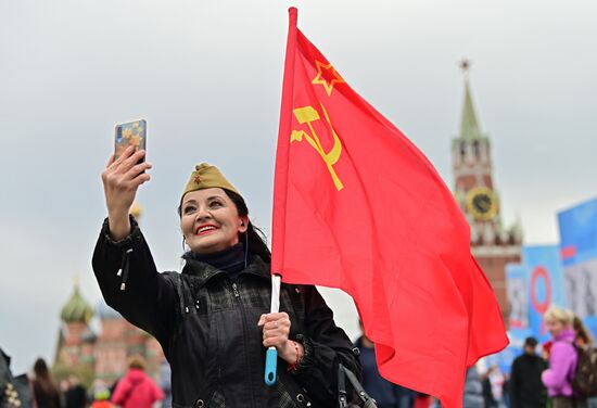 Празднование Дня Победы в Москве 
