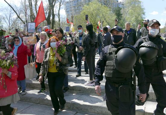 Беспорядки во время акции "Бессмертный полк" в Одессе