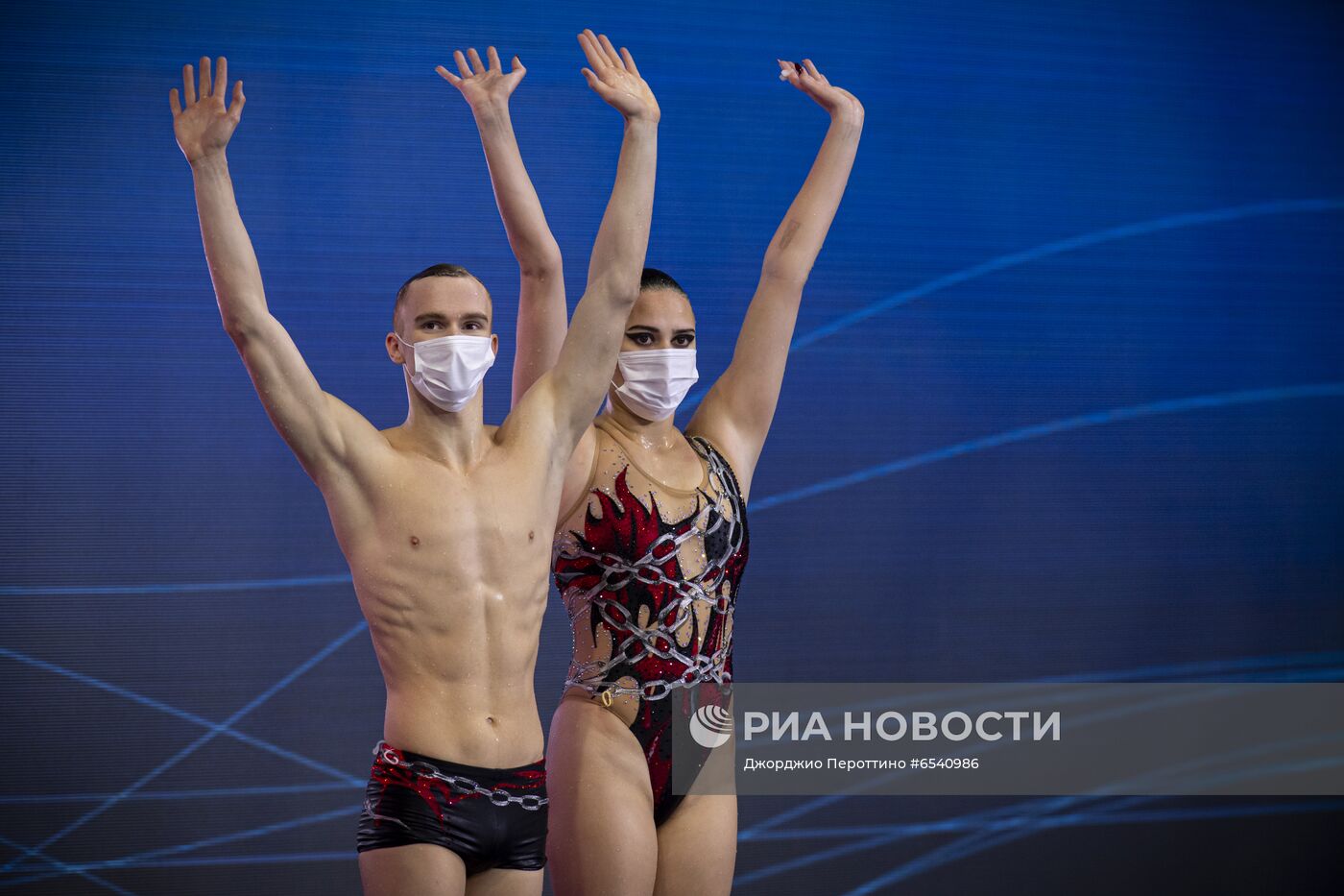 Синхронное плавание. Чемпионат Европы. Смешанный дуэт. Техническая программа