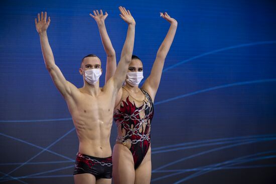 Синхронное плавание. Чемпионат Европы. Смешанный дуэт. Техническая программа