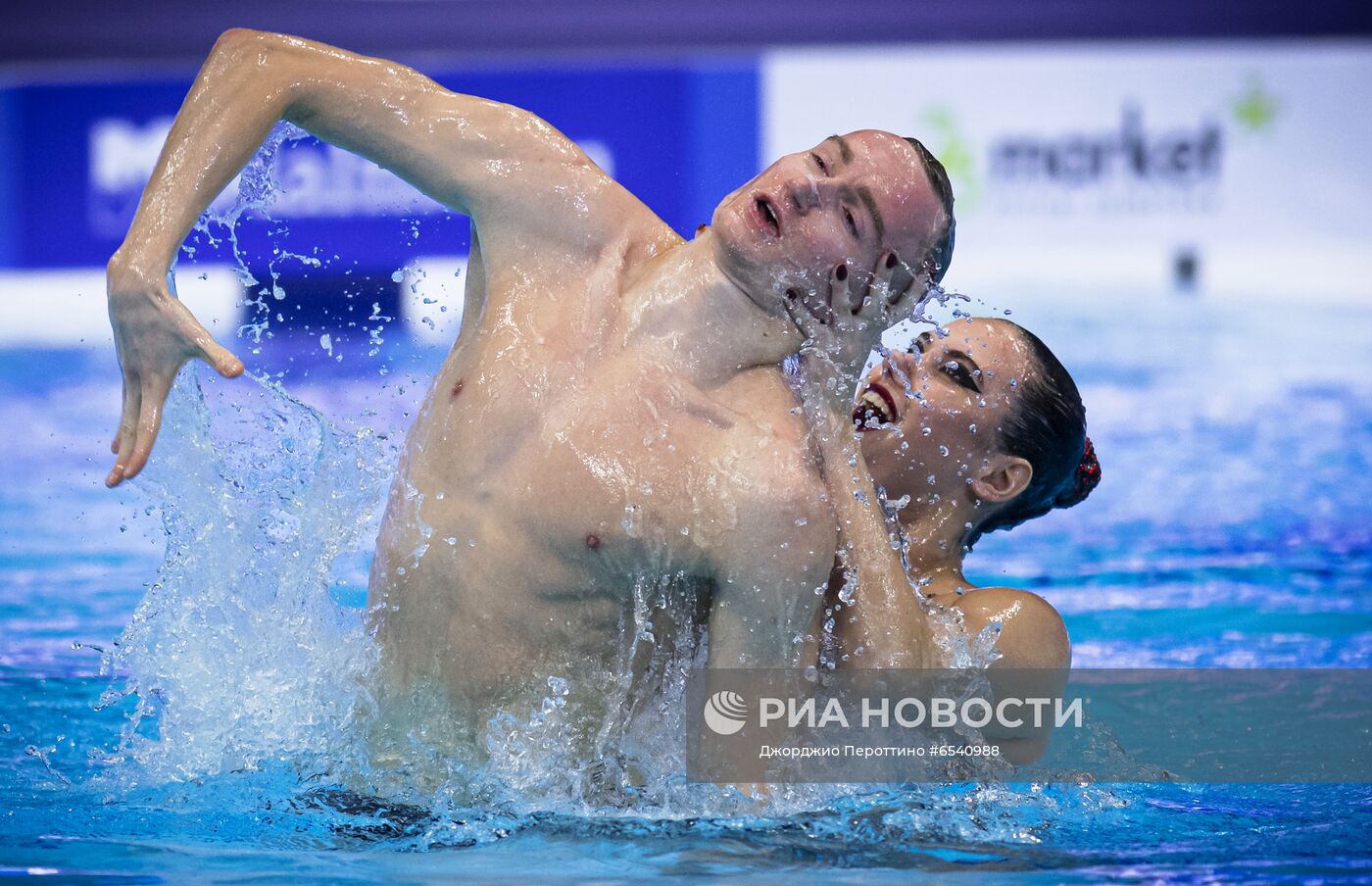 Синхронное плавание. Чемпионат Европы. Смешанный дуэт. Техническая программа