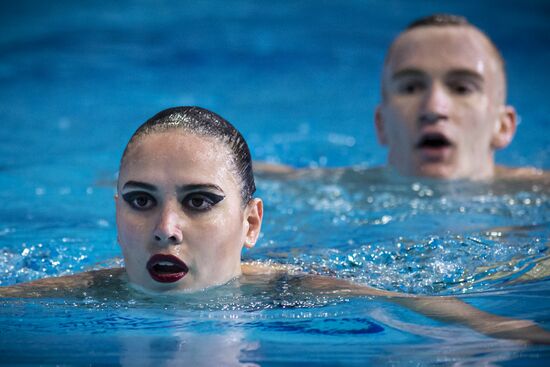 Синхронное плавание. Чемпионат Европы. Смешанный дуэт. Техническая программа