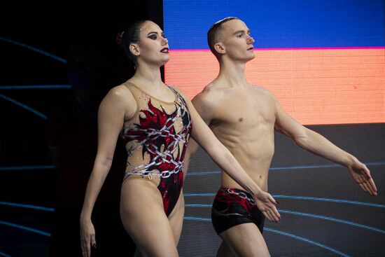 Синхронное плавание. Чемпионат Европы. Смешанный дуэт. Техническая программа