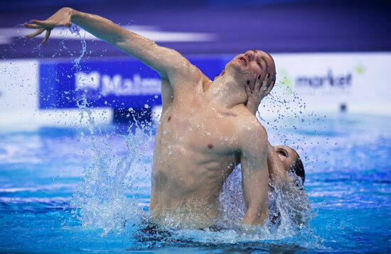 Синхронное плавание. Чемпионат Европы. Смешанный дуэт. Техническая программа