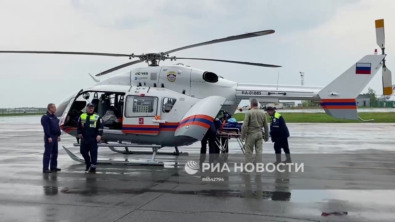 Транспортировка в Москву пострадавших при стрельбе в казанской школе