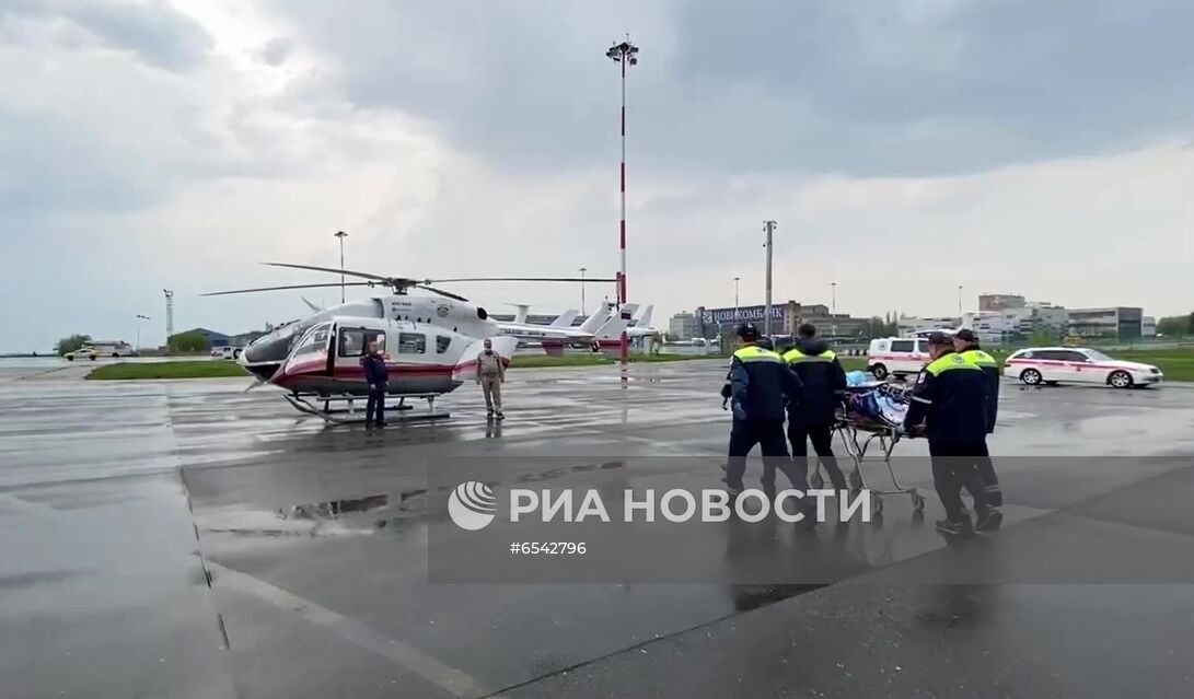 Транспортировка в Москву пострадавших при стрельбе в казанской школе