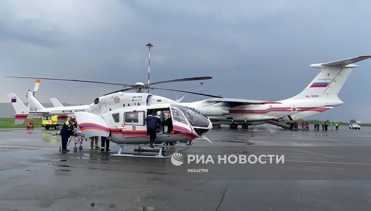 Транспортировка в Москву пострадавших при стрельбе в казанской школе