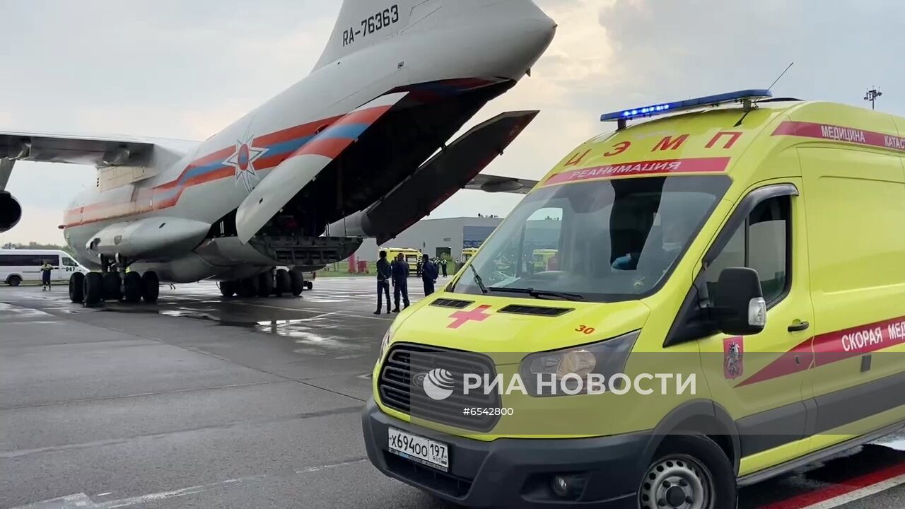 Транспортировка в Москву пострадавших при стрельбе в казанской школе