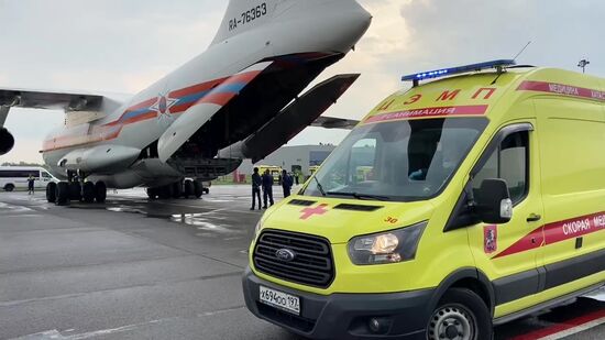 Транспортировка в Москву пострадавших при стрельбе в казанской школе