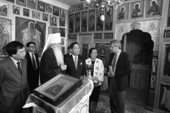 Секретарь по иностранным делам Филиппин Р. Манглапус в Москве