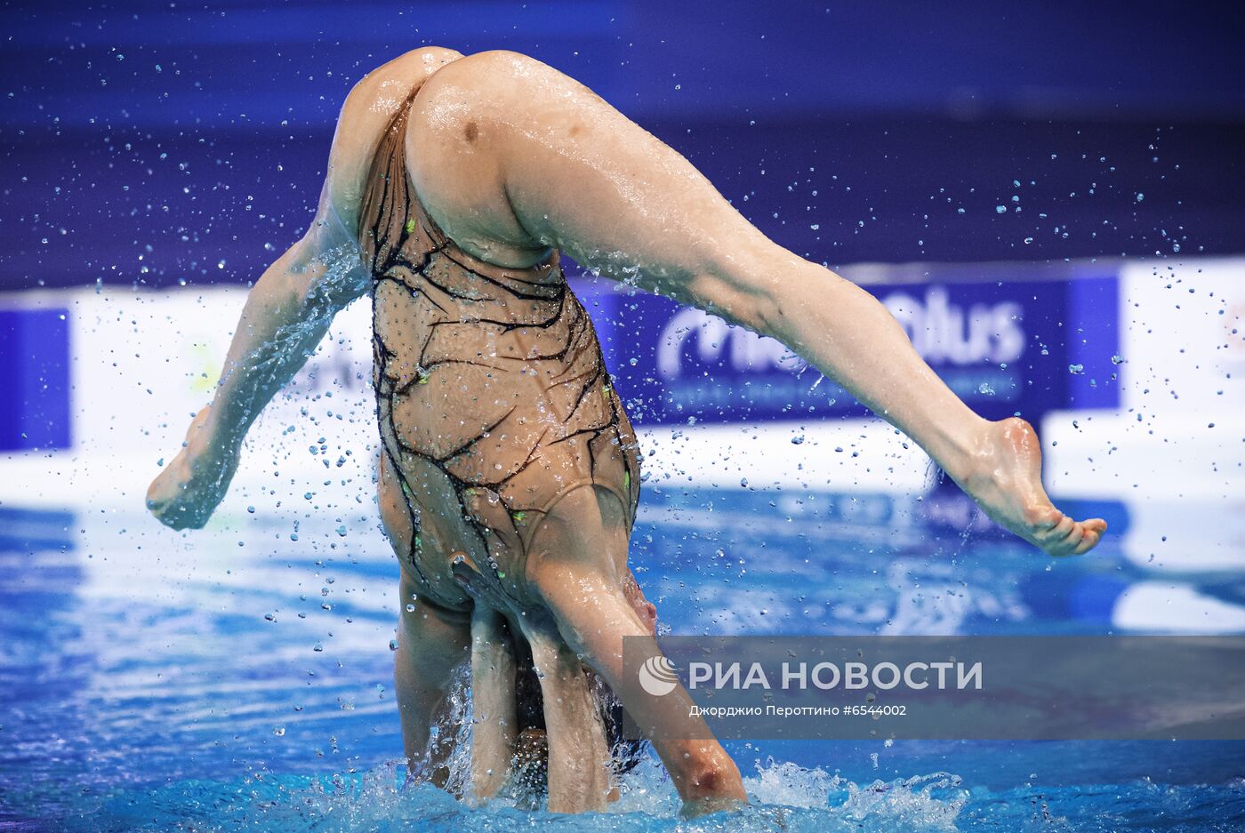 Синхронное плавание. Чемпионат Европы. Смешанный дуэт. Произвольная программа