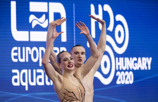 Синхронное плавание. Чемпионат Европы. Смешанный дуэт. Произвольная программа