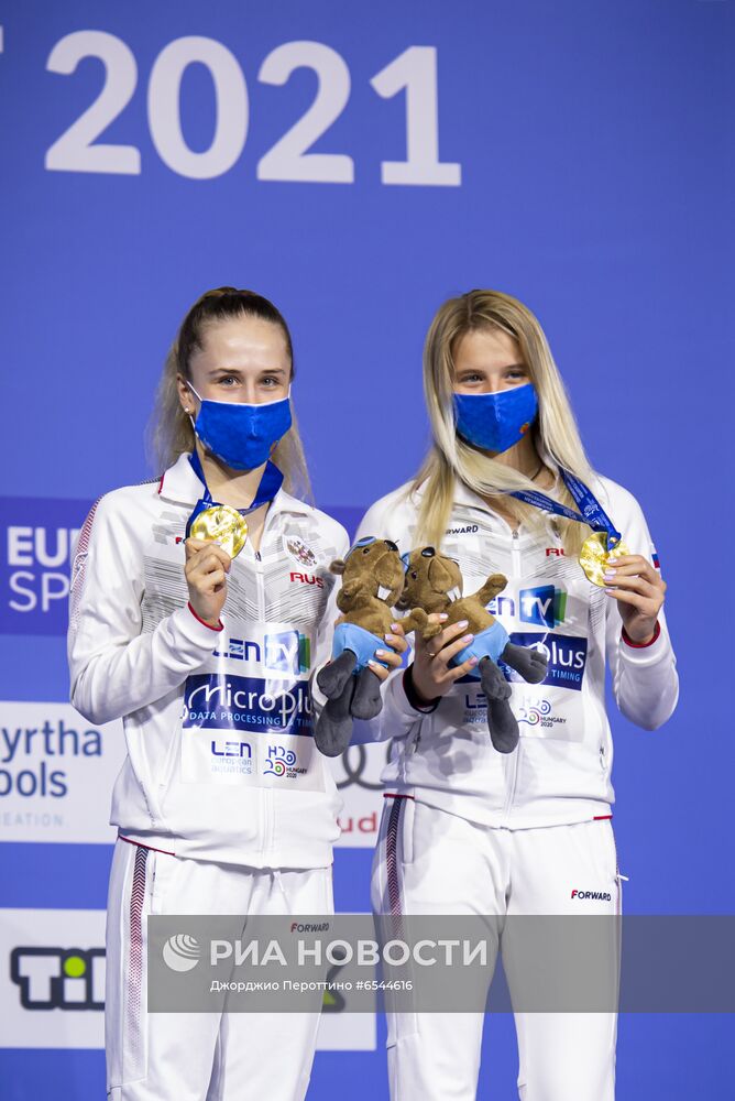 Синхронные прыжки в воду. Чемпионат Европы. Женщины. Вышка 10 м