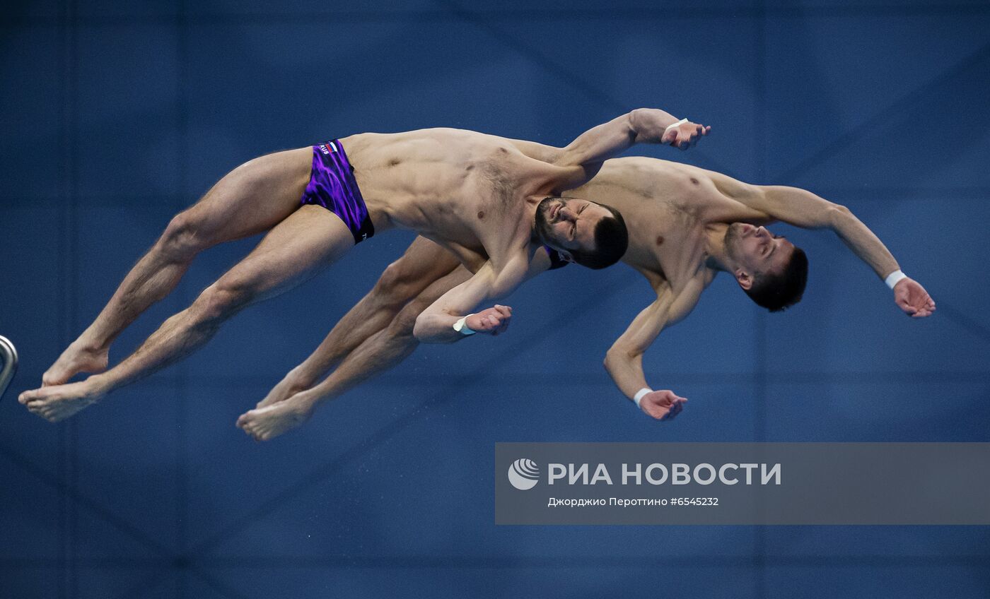 Синхронные прыжки в воду. Чемпионат Европы. Мужчины. Вышка 10 м