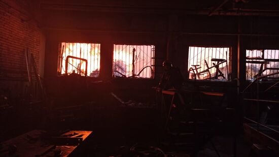 Пожар на садовых участках в Екатеринбурге