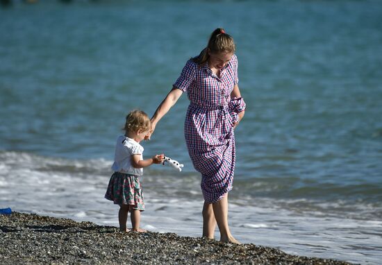 Отдыхающие в Крыму