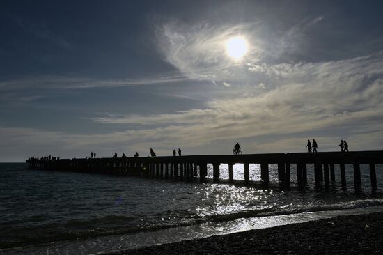 Отдыхающие в Крыму