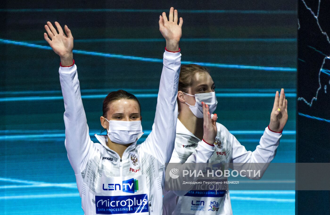 Синхронные прыжки в воду. Чемпионат Европы. Женщины. Трамплин 3 м