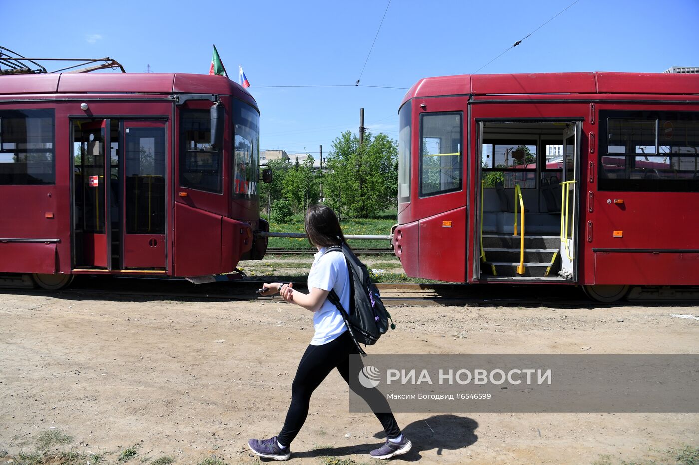 ДТП с трамваями в Казани