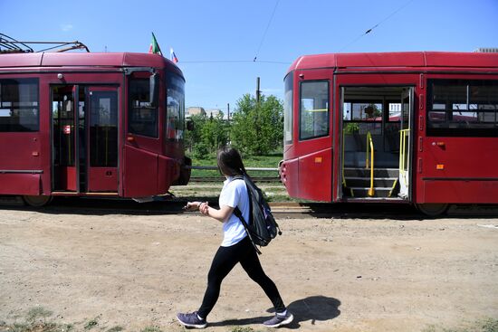 ДТП с трамваями в Казани