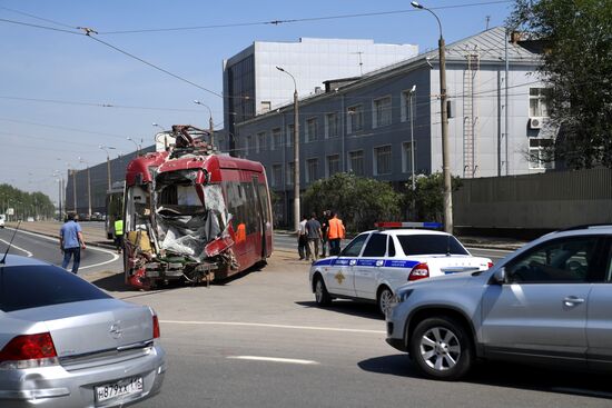 ДТП с трамваями в Казани