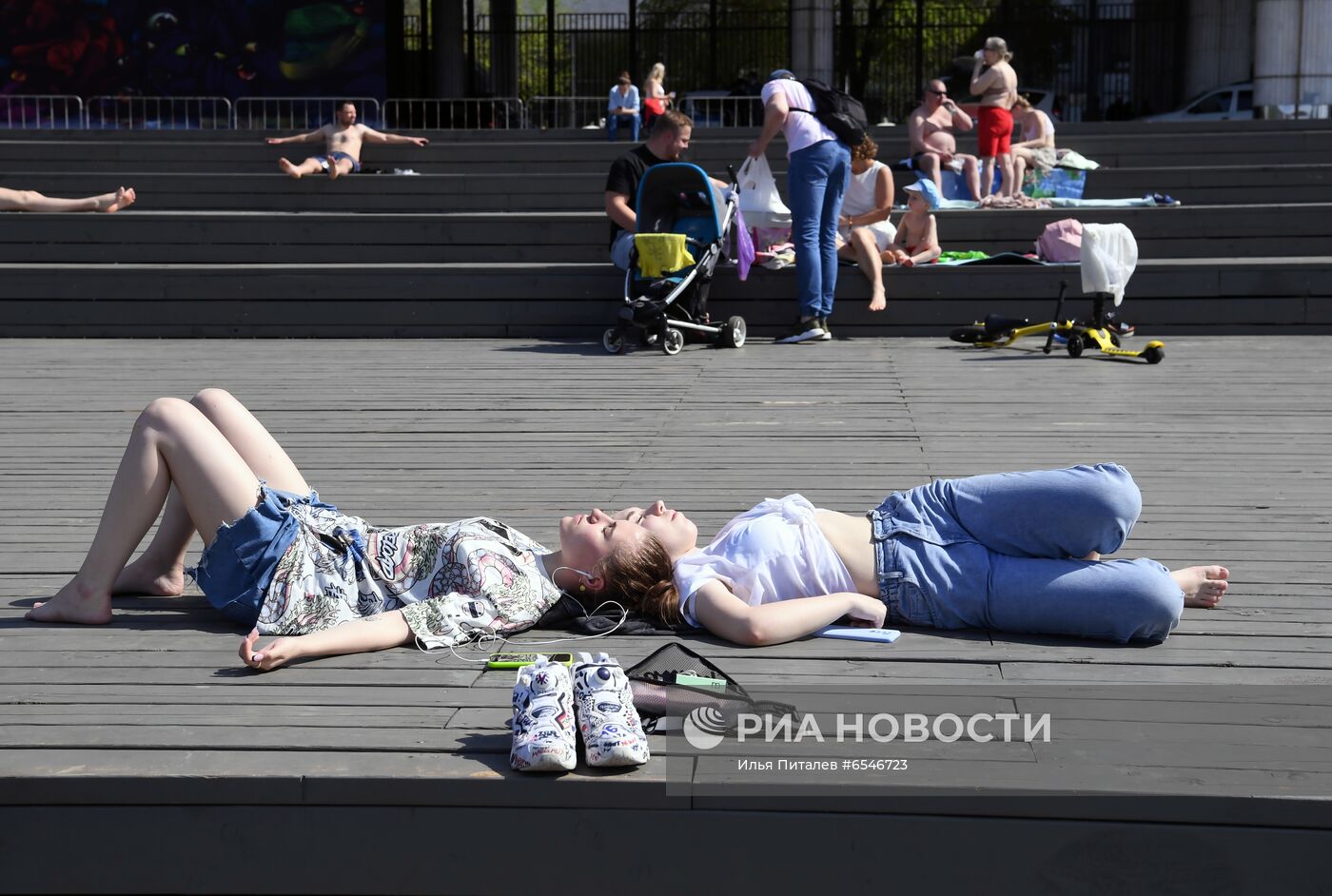 Жаркая погода в Москве 