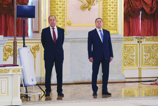 Президент РФ В. Путин принял верительные грамоты у 23 вновь прибывших послов иностранных государств