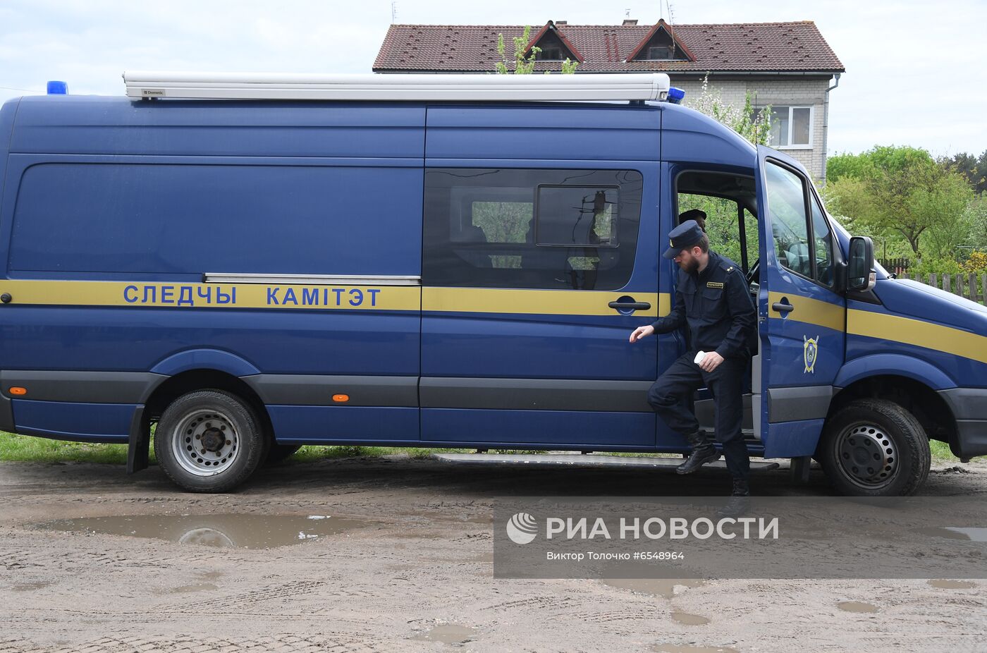 Место крушения самолета Як-130 в Барановичах