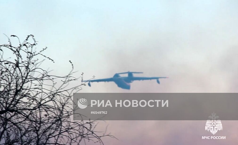 Пожар в поселке Дальний в Иркутской области