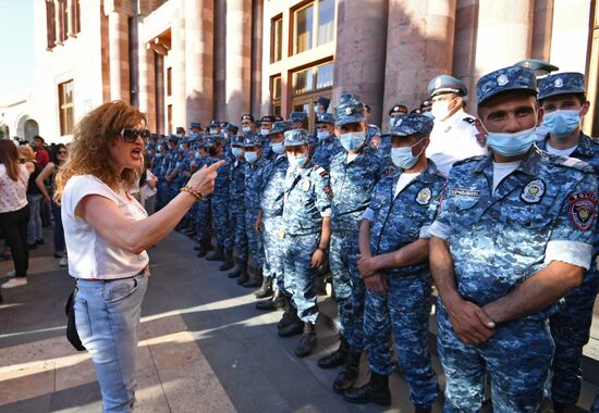 Акция протеста оппозиции в Ереване