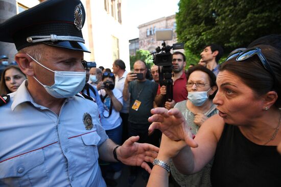 Акция протеста оппозиции в Ереване