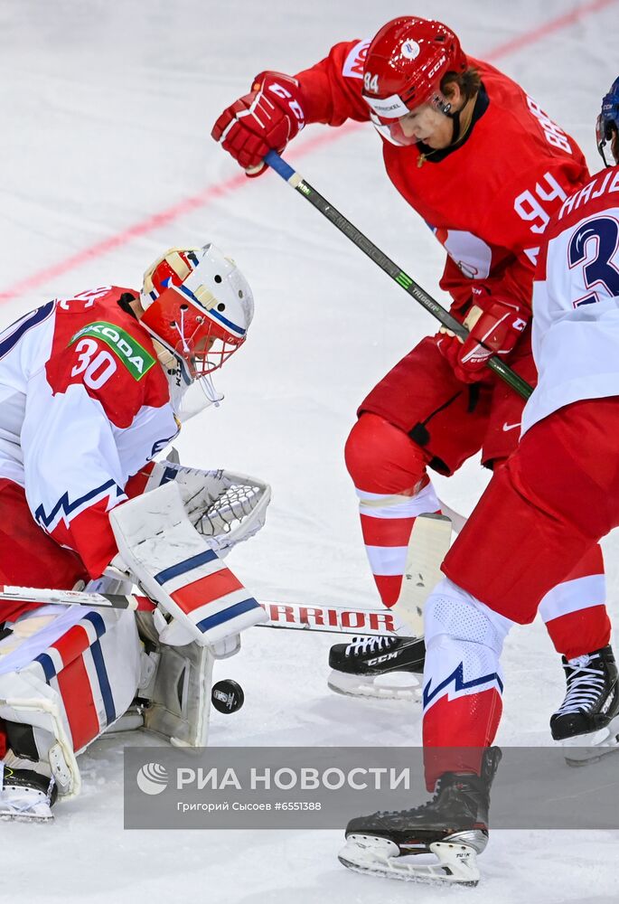 Хоккей. Чемпионат мира. Матч Россия - Чехия