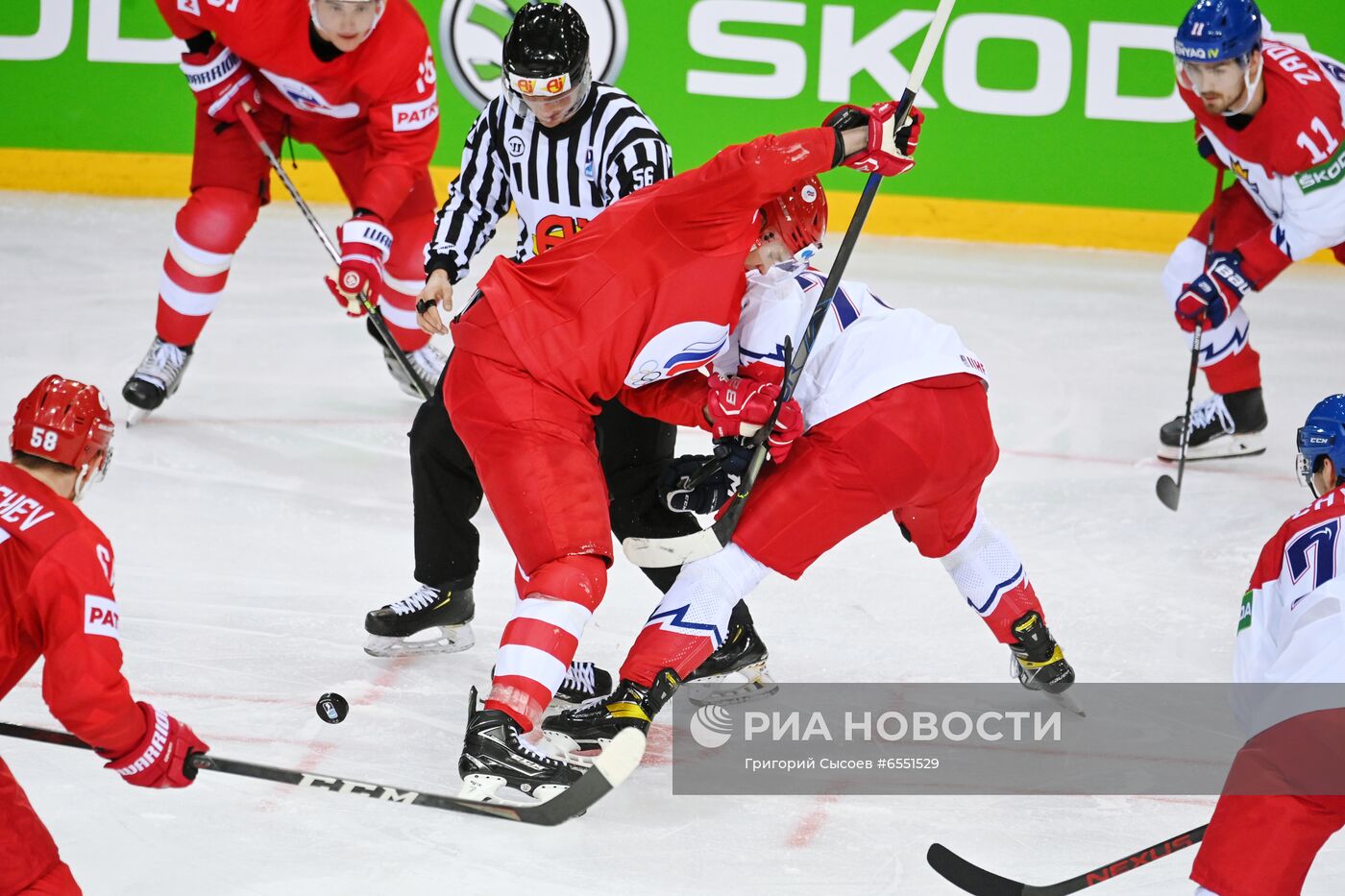 Хоккей. Чемпионат мира. Матч Россия - Чехия